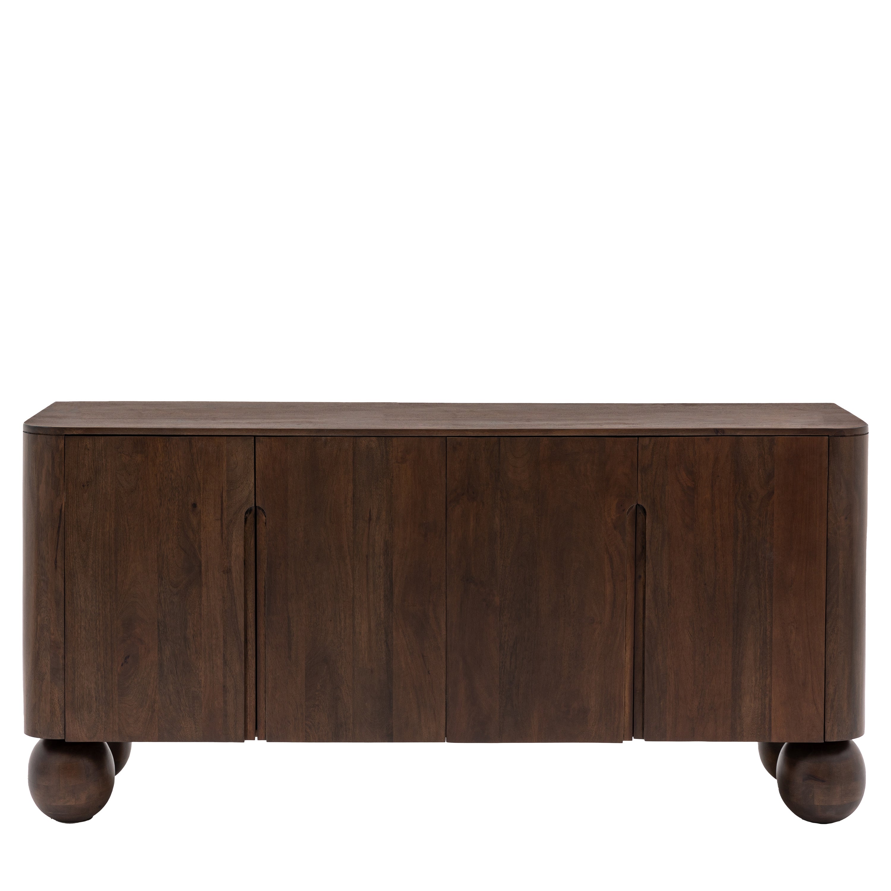 Anders Carved Dark Brown Mango Wood Sideboard